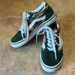 Vans Kids Shoes in Green and Camouflage